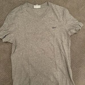 Men’s Lacoste Grey V Neck / Medium / Good Condition